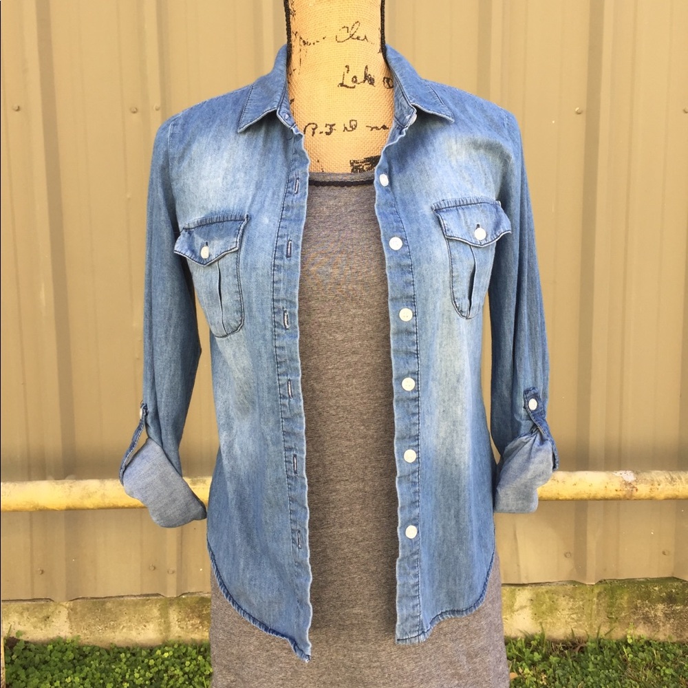Charlotte Russe Denim Shirt XS